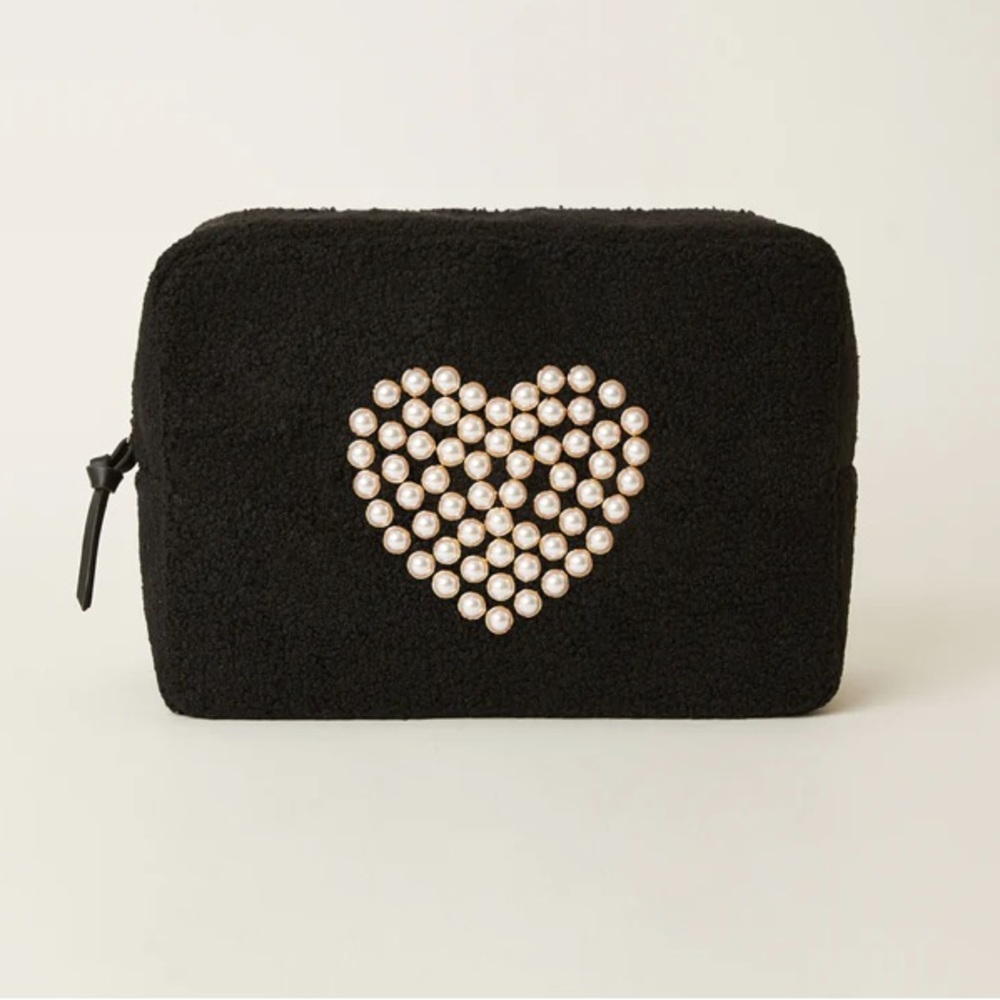 NWT Teddy Heart Cosmetics Pouch